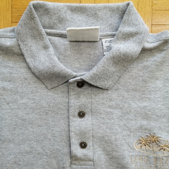 Long Beach California Grey Polo Large - Picture 2 of 6